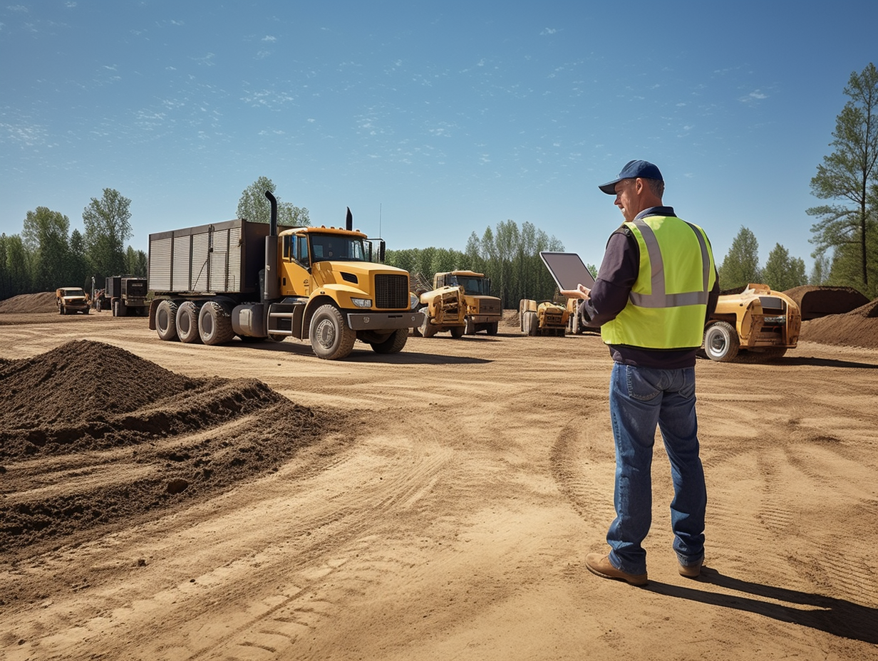 commercial jobsite in use